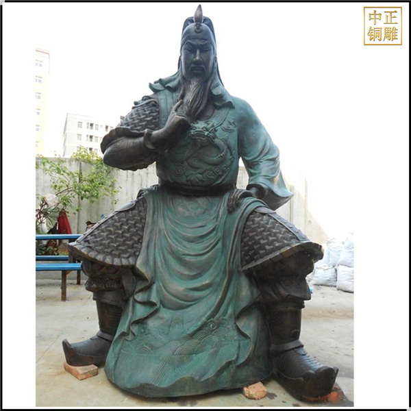 大型铸铜关公坐像捋胡子雕塑.jpg